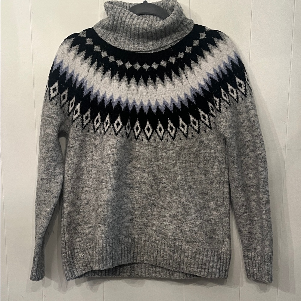 Women's Grey Turtleneck Sweater